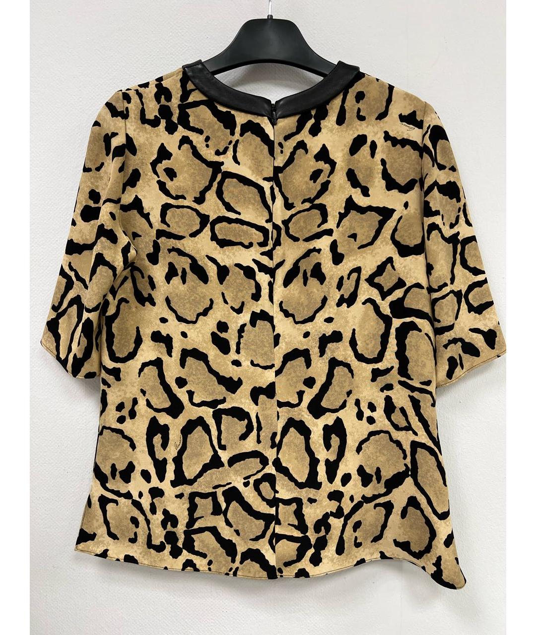 GUCCI Бежевая шелковая блузы, фото 2