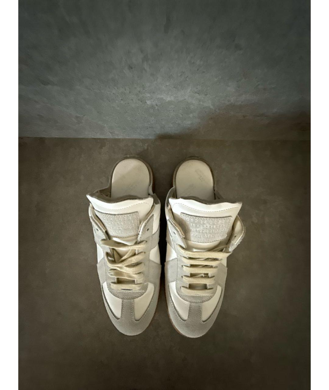 MM6 MAISON MARGIELA Белые кожаные кеды, фото 3