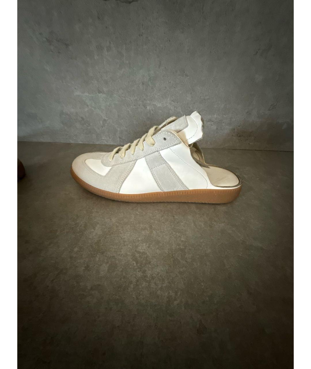 MM6 MAISON MARGIELA Белые кожаные кеды, фото 7