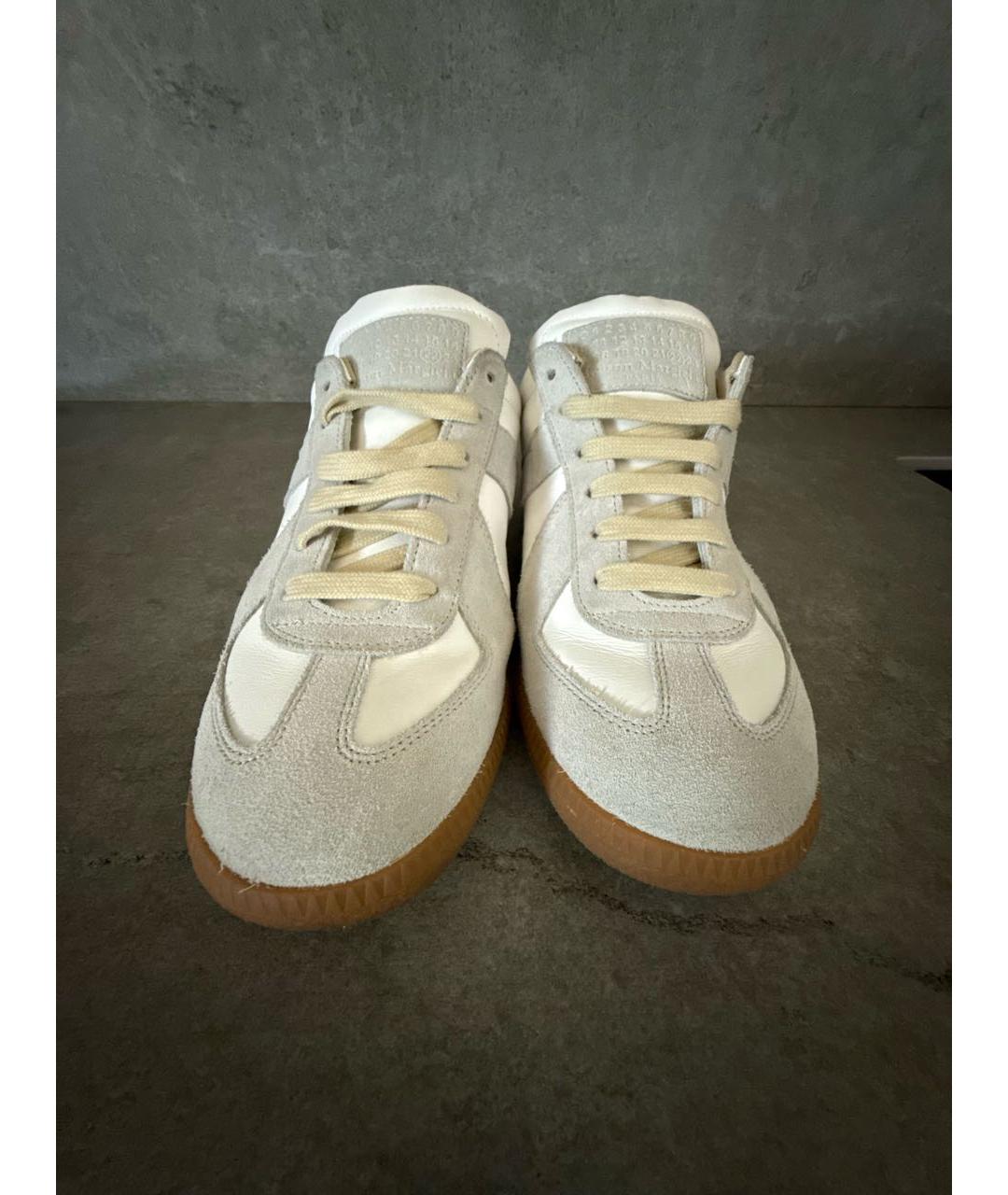 MM6 MAISON MARGIELA Белые кожаные кеды, фото 2