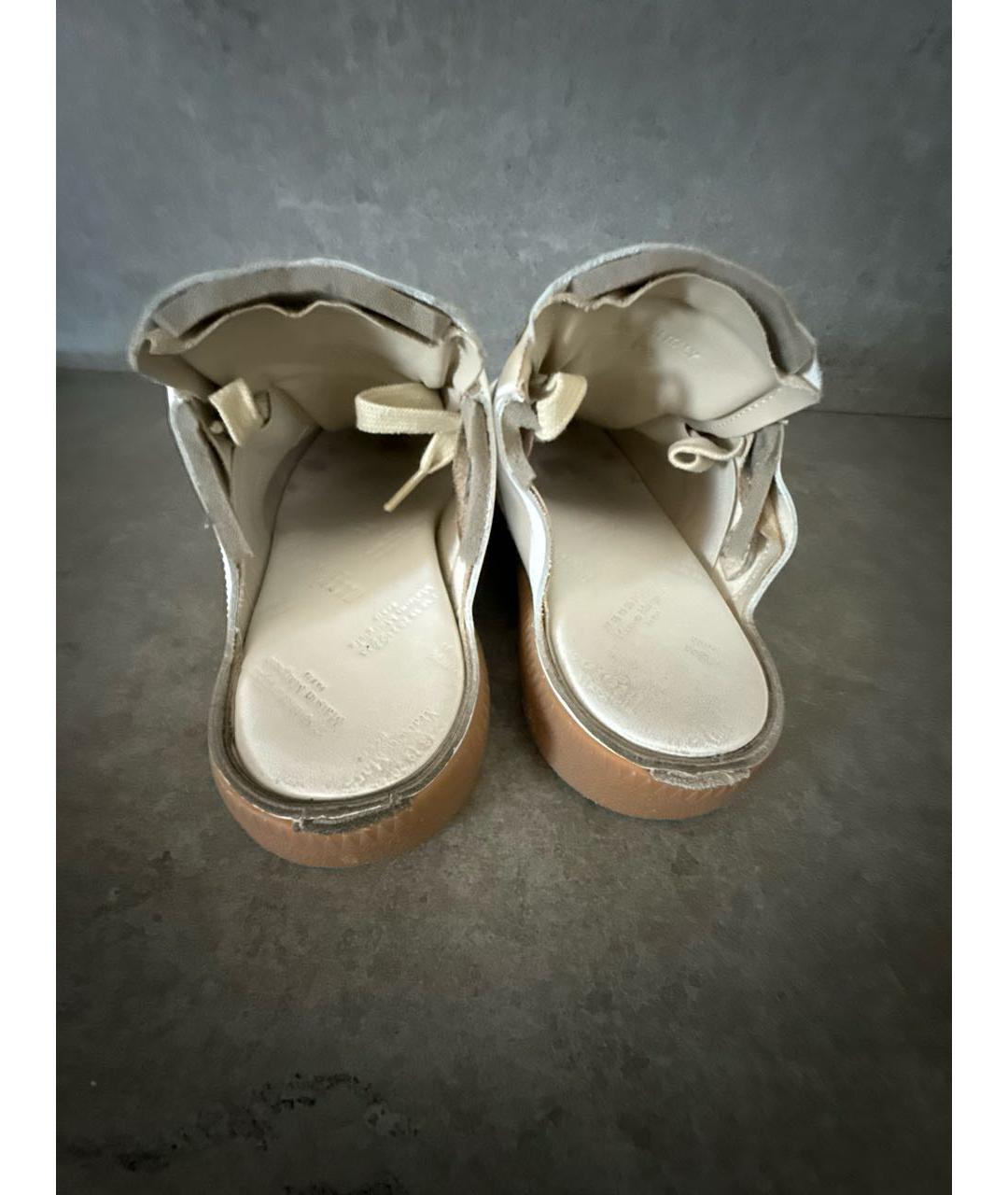 MM6 MAISON MARGIELA Белые кожаные кеды, фото 4