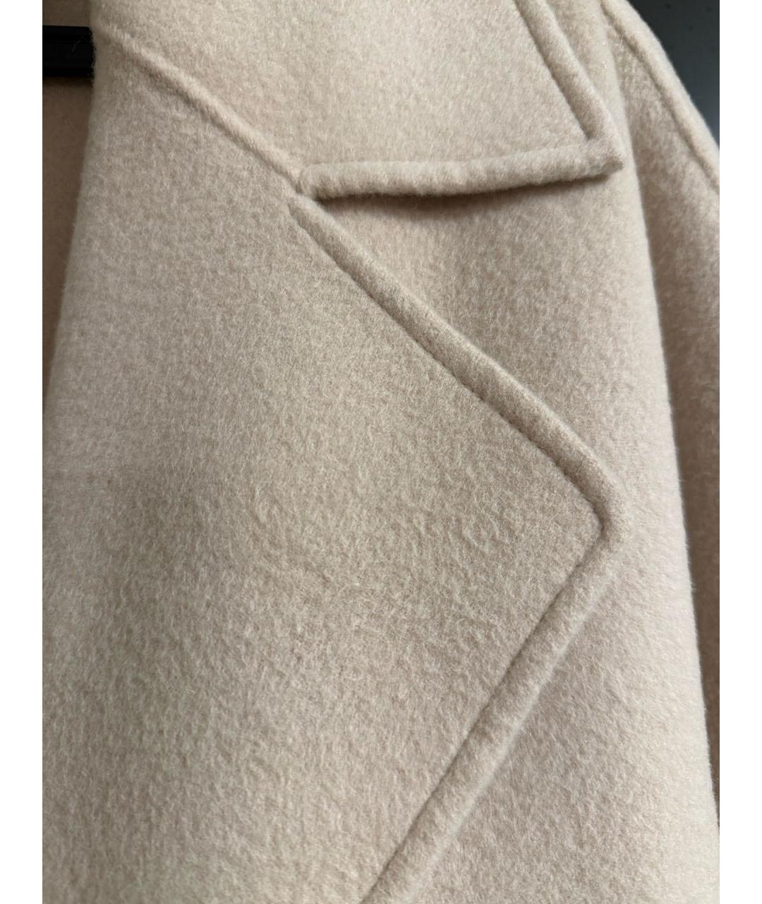 MAJE Бежевое шерстяное пальто, фото 2
