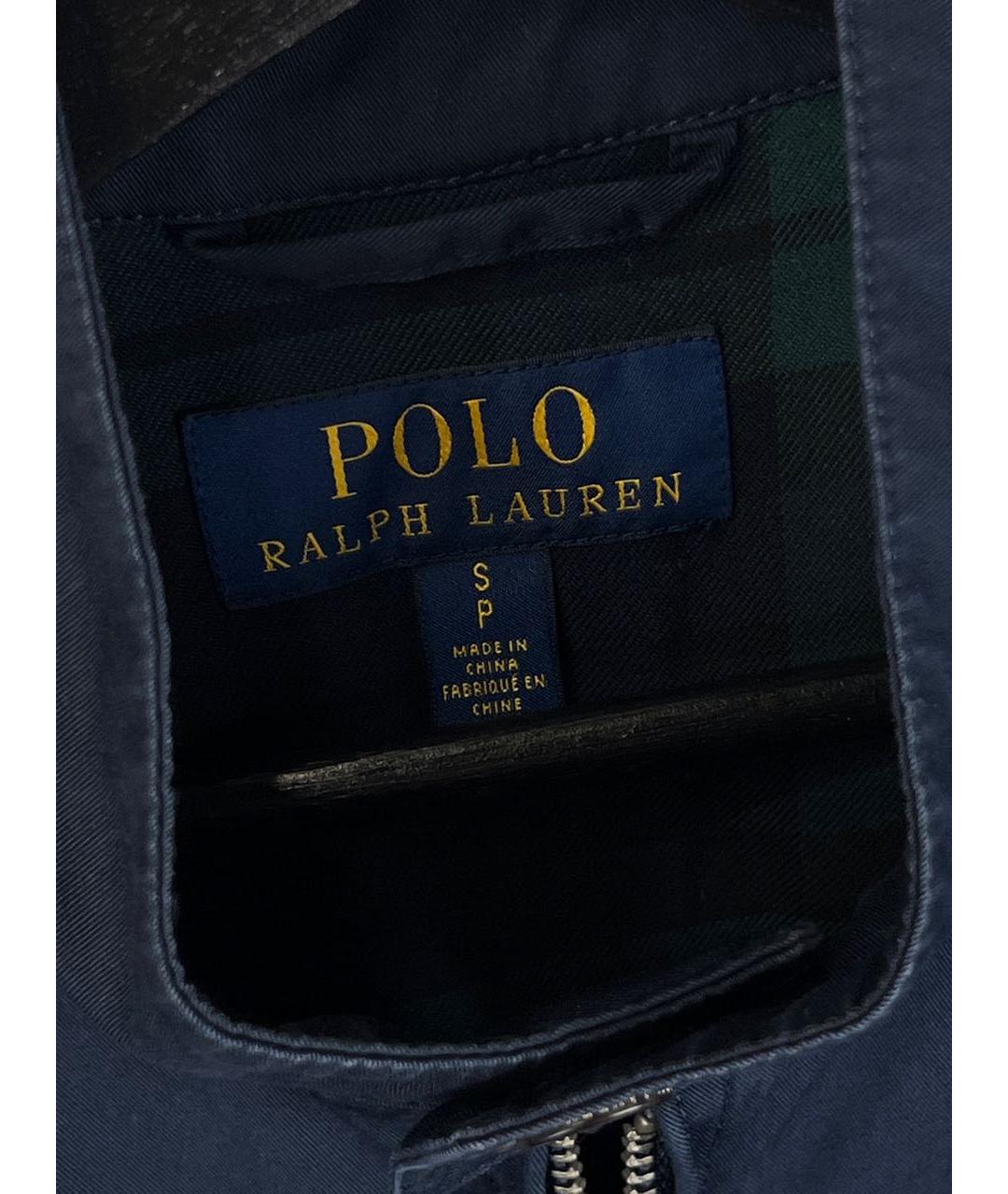 POLO RALPH LAUREN Темно-синяя хлопковая куртка, фото 2