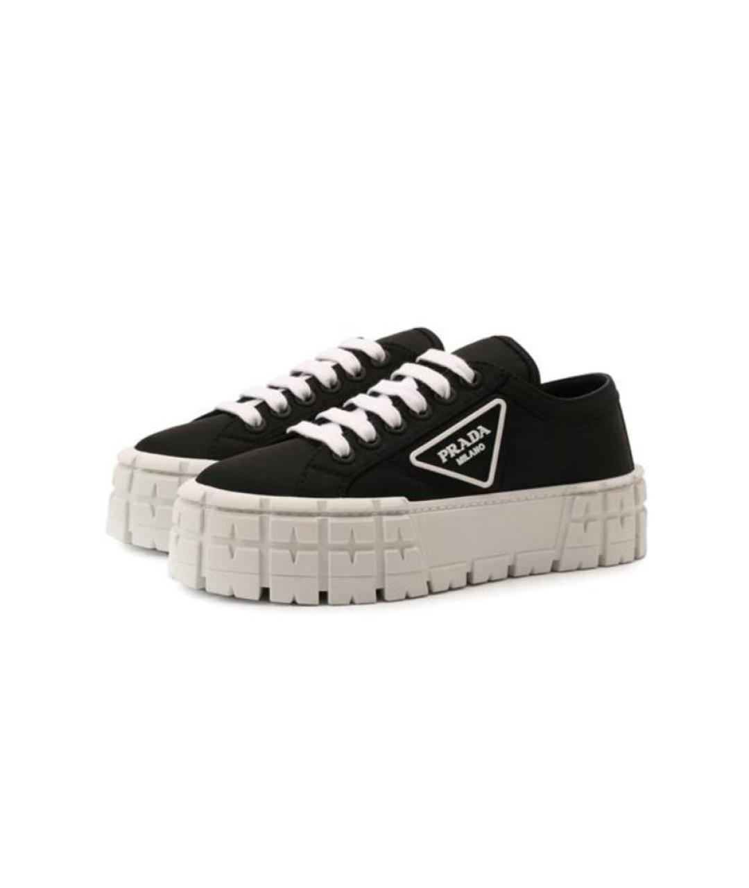 PRADA Черные неопреновые кеды, фото 6