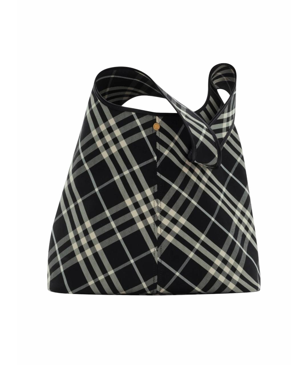 BURBERRY Черная тканевая сумка тоут, фото 1