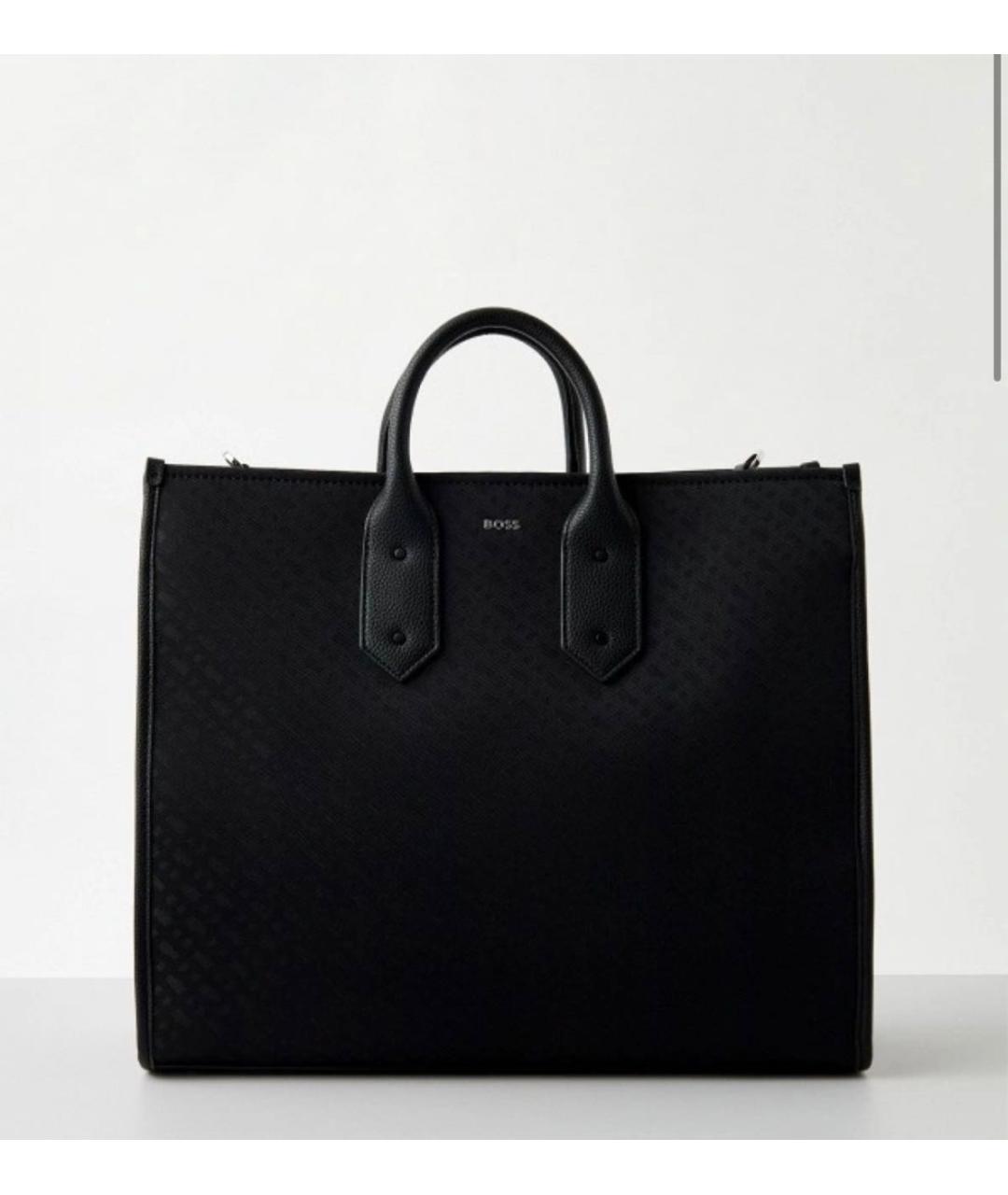 HUGO BOSS Черная тканевая сумка тоут, фото 7