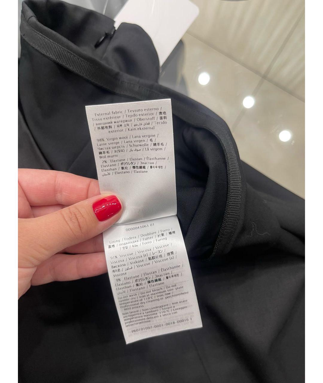 VALENTINO Черная шерстяная юбка миди, фото 4