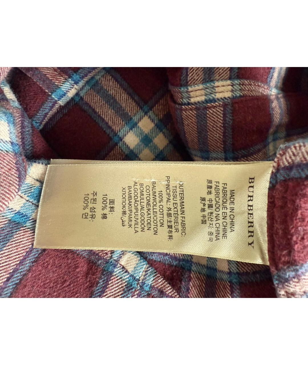 BURBERRY Мульти хлопковая рубашка, фото 5