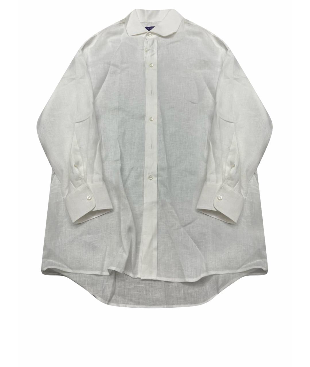 RALPH LAUREN PURPLE LABEL Белая льняная рубашка, фото 1
