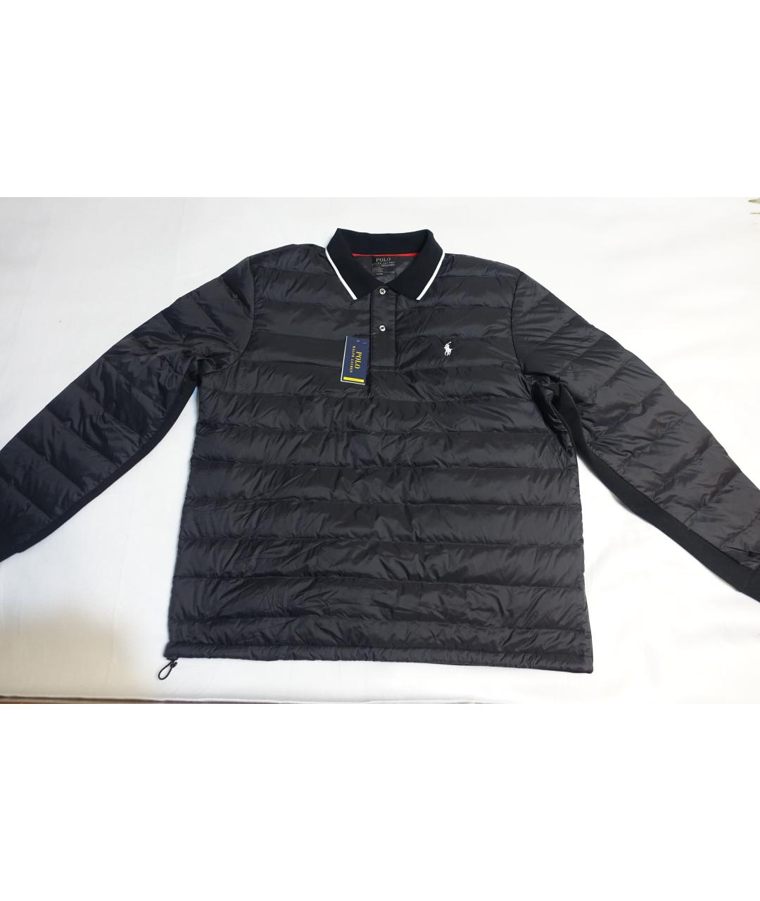 POLO RALPH LAUREN Черный полиэстеровый пуховик, фото 4