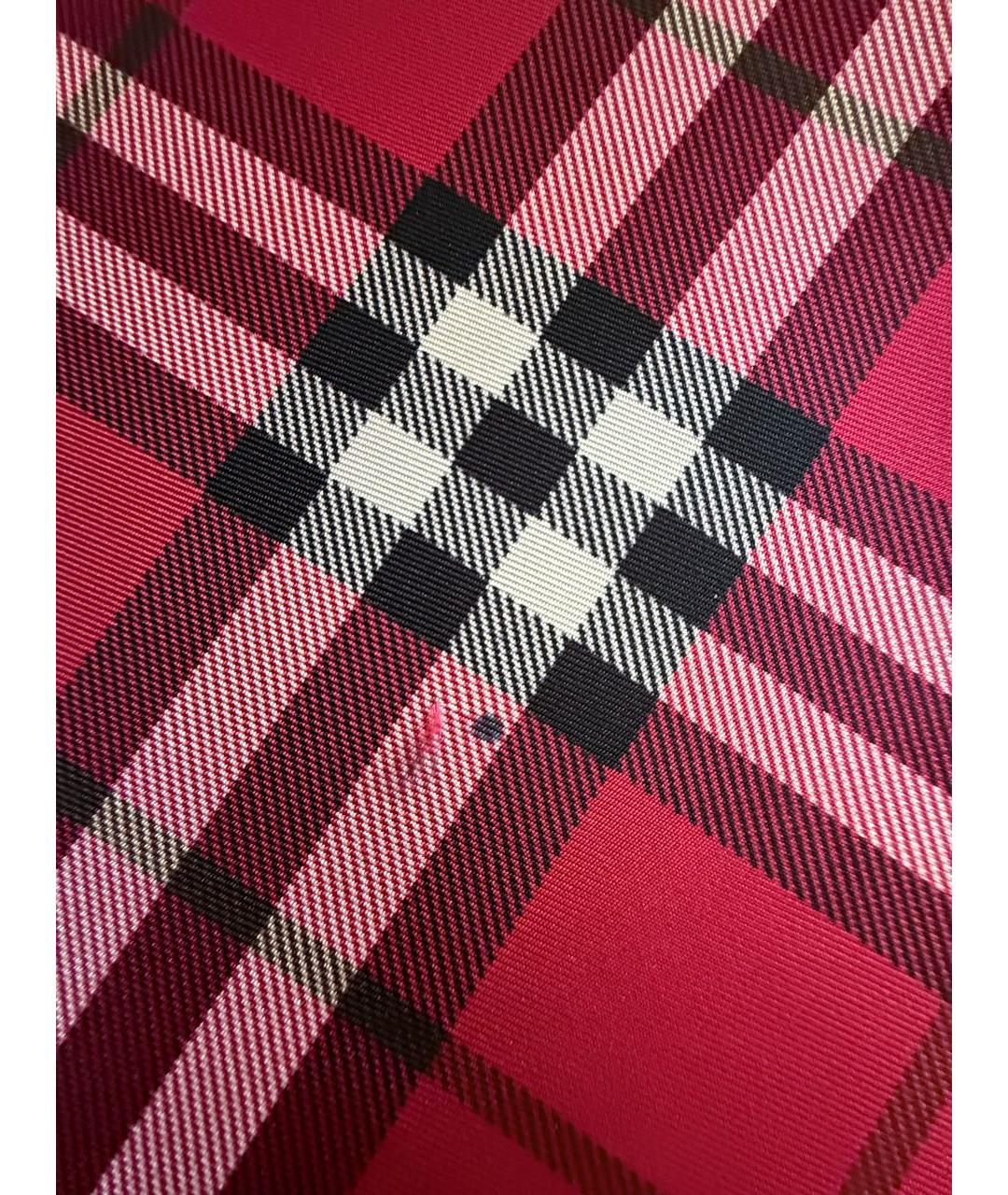 BURBERRY Красный шелковый платок, фото 8