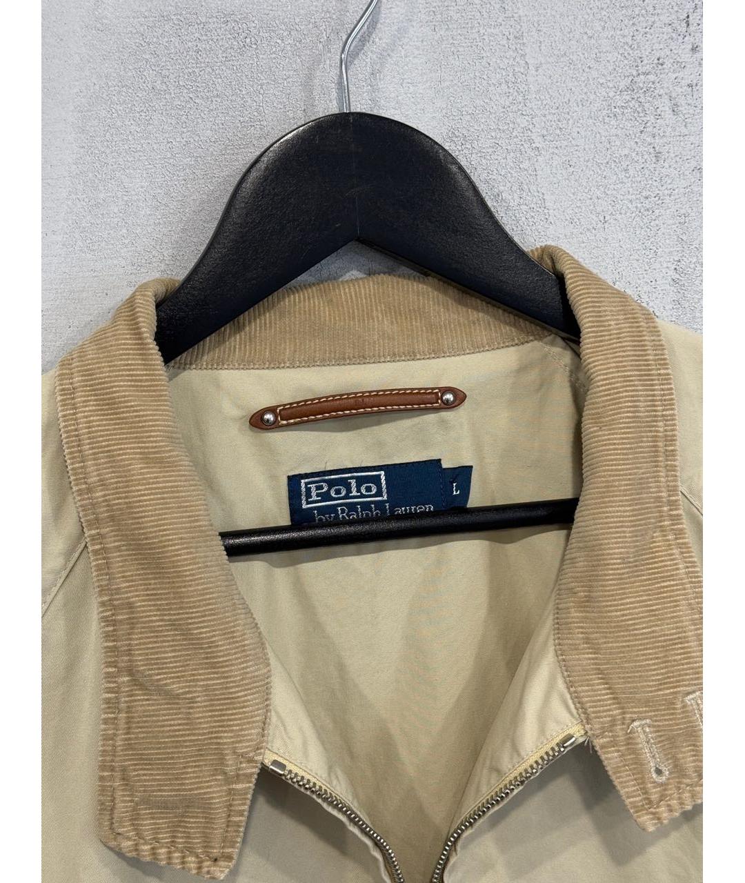 POLO RALPH LAUREN Бежевая хлопковая куртка, фото 3
