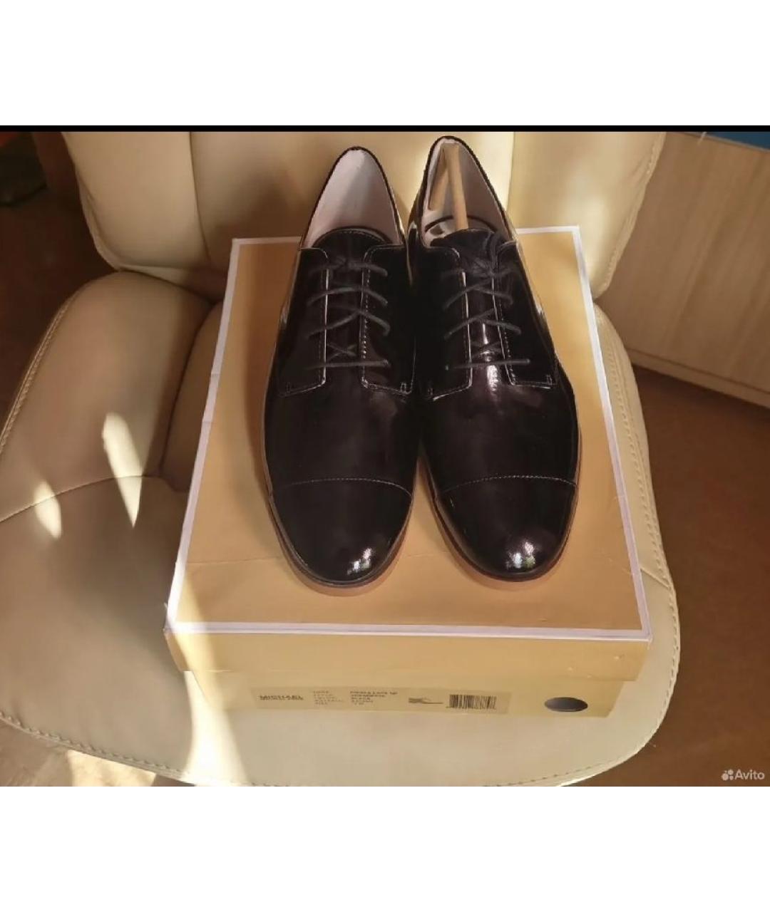 MICHAEL MICHAEL KORS Черные ботинки из лакированной кожи, фото 2