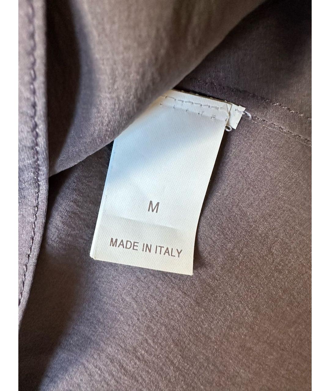 BRUNELLO CUCINELLI Серая шелковая блузы, фото 4