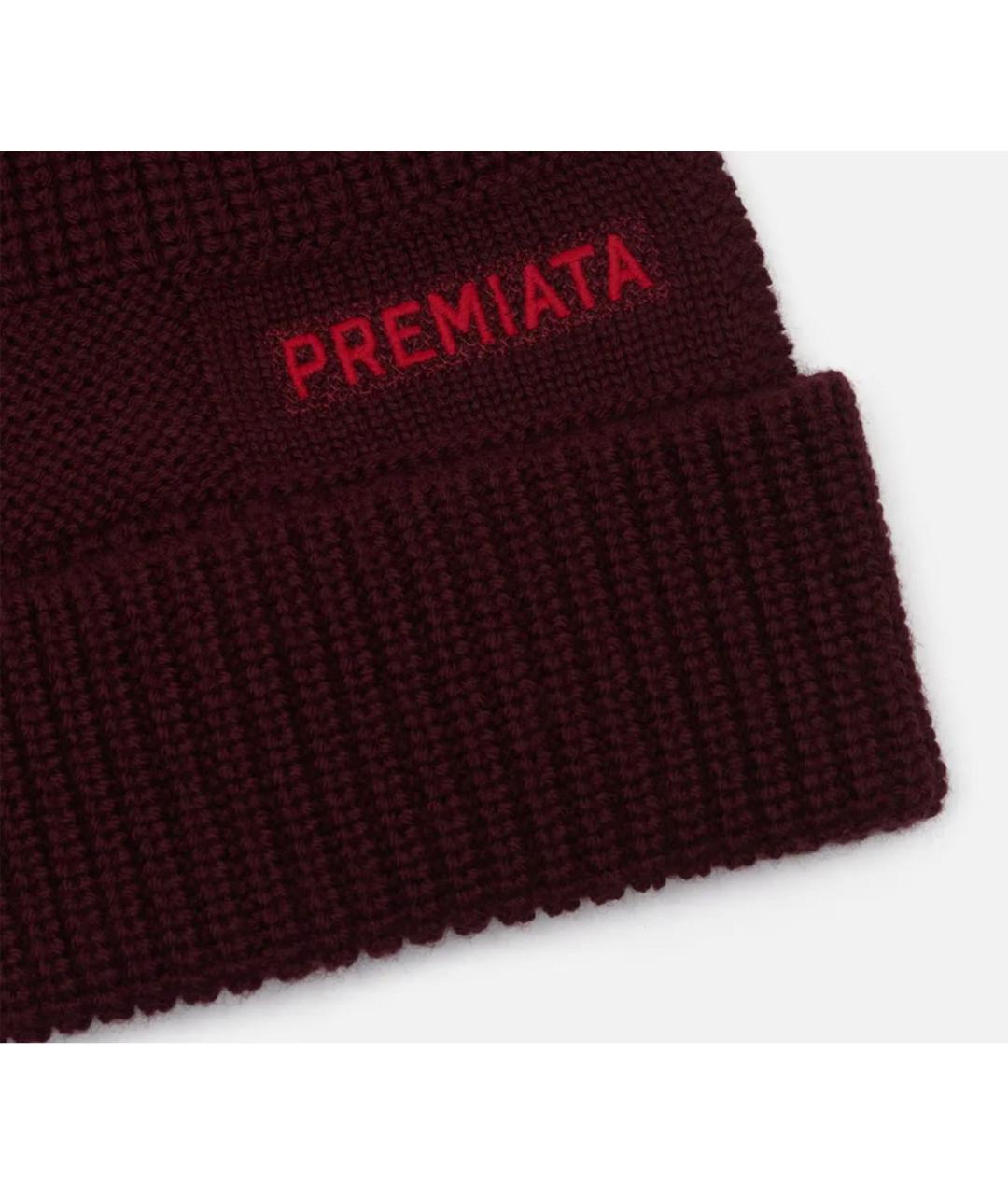 PREMIATA Бордовая шерстяная шапка, фото 2