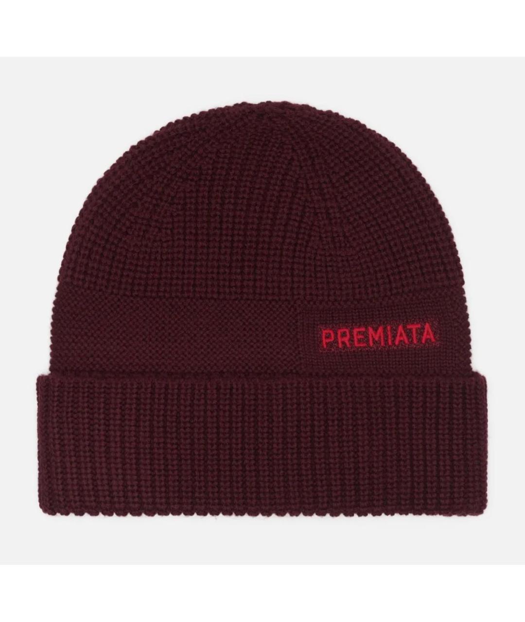 PREMIATA Бордовая шерстяная шапка, фото 3