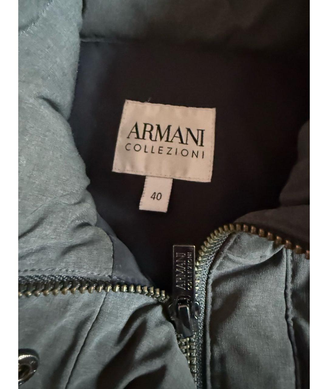 ARMANI COLLEZIONI Зеленая полиэстеровая куртка, фото 3