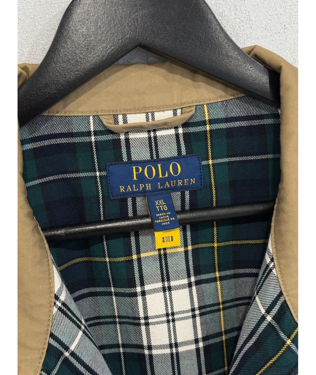 POLO RALPH LAUREN Бежевая хлопковая куртка, фото 2
