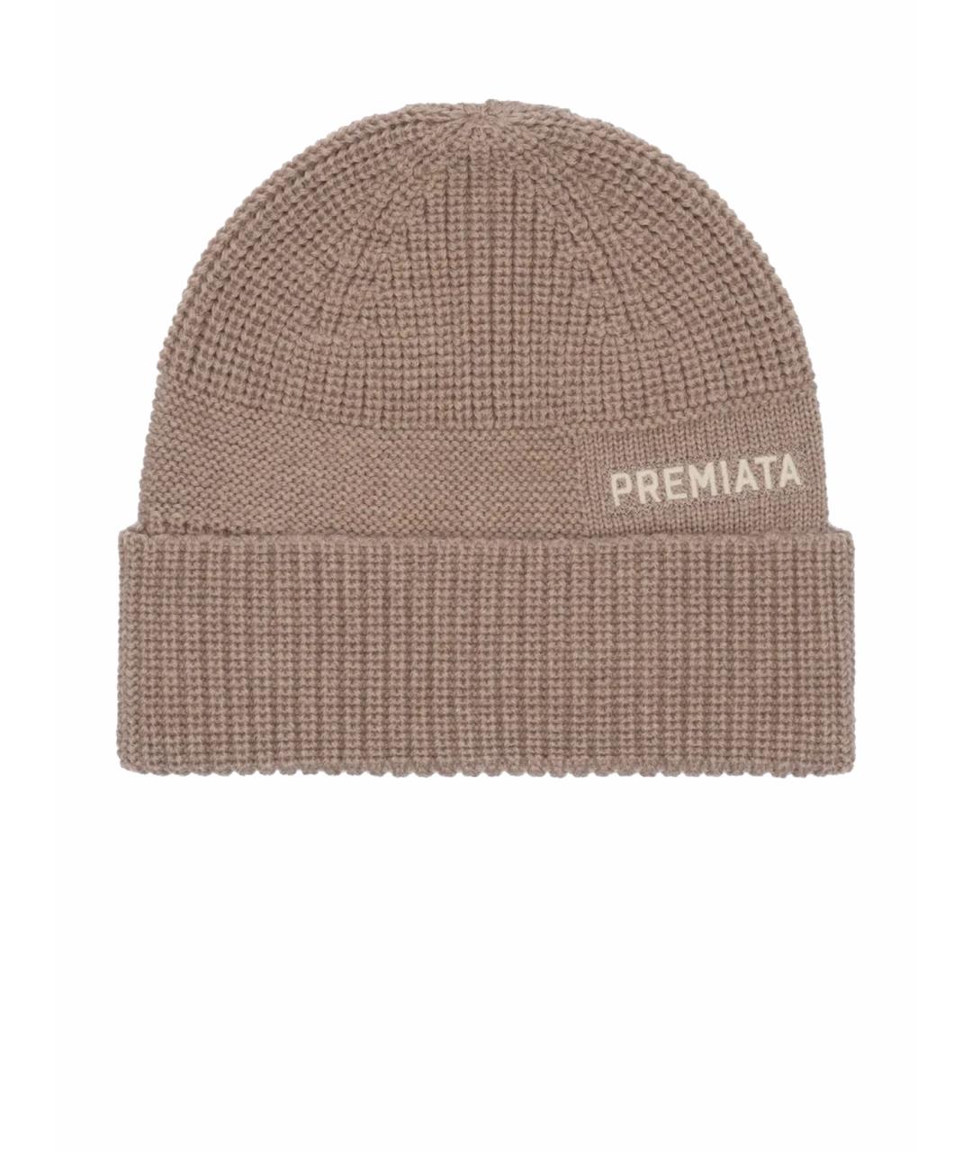 PREMIATA Бежевая шерстяная шапка, фото 1