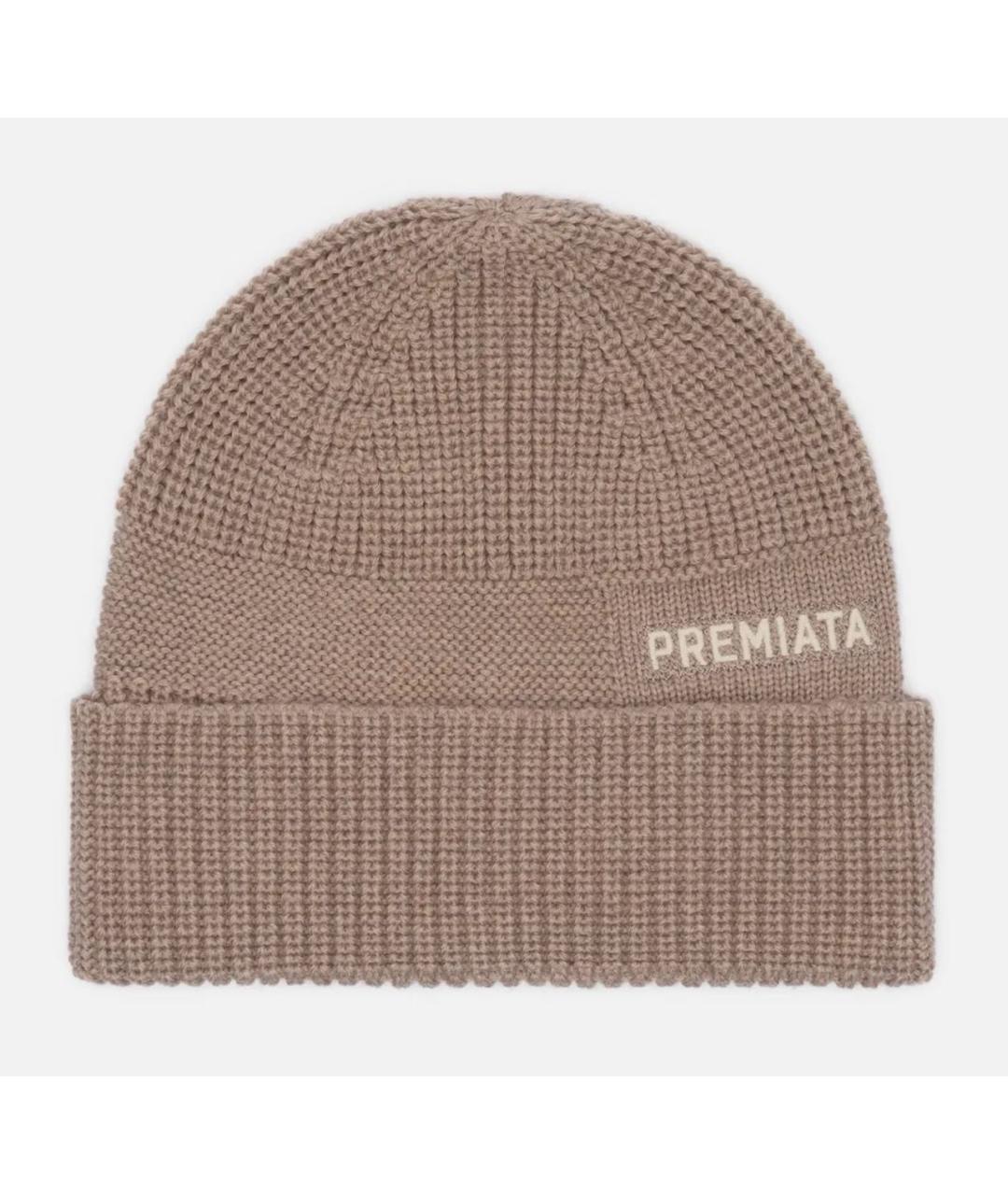 PREMIATA Бежевая шерстяная шапка, фото 3
