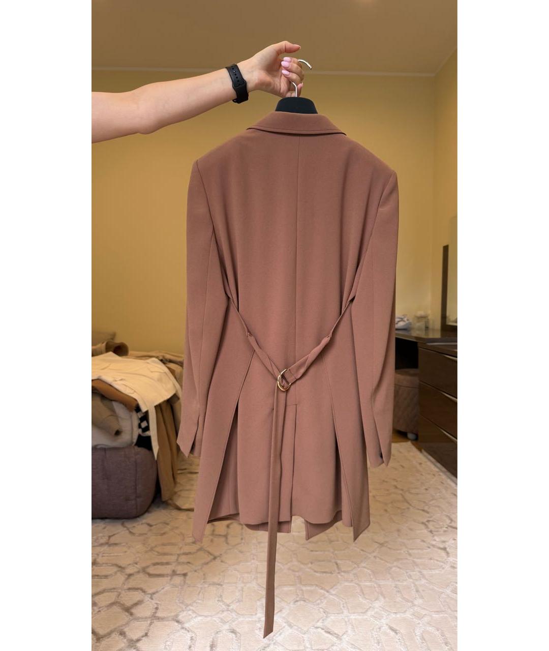 CHLOE Коричневый полиэстеровый жакет/пиджак, фото 2