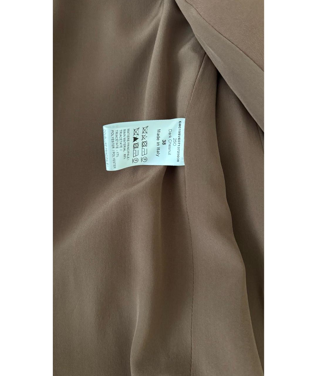 CHLOE Коричневый полиэстеровый жакет/пиджак, фото 4