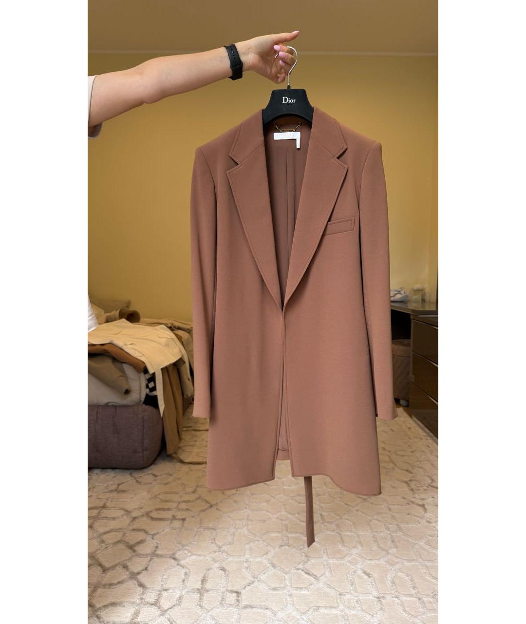 CHLOE Коричневый полиэстеровый жакет/пиджак, фото 5