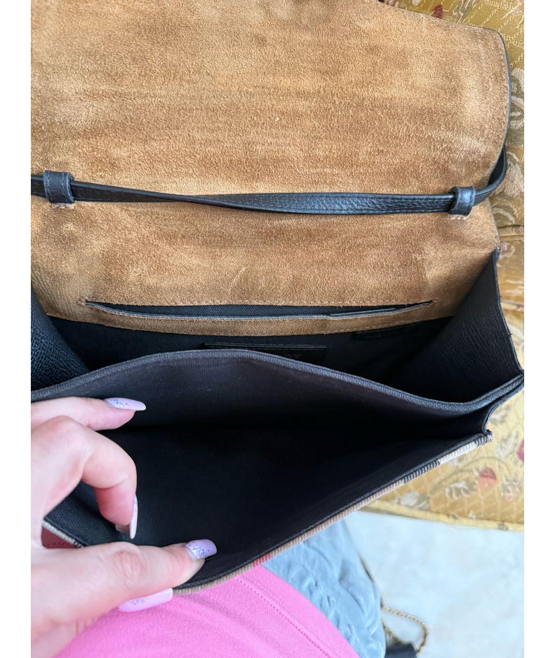 BURBERRY Мульти кожаная сумка через плечо, фото 4