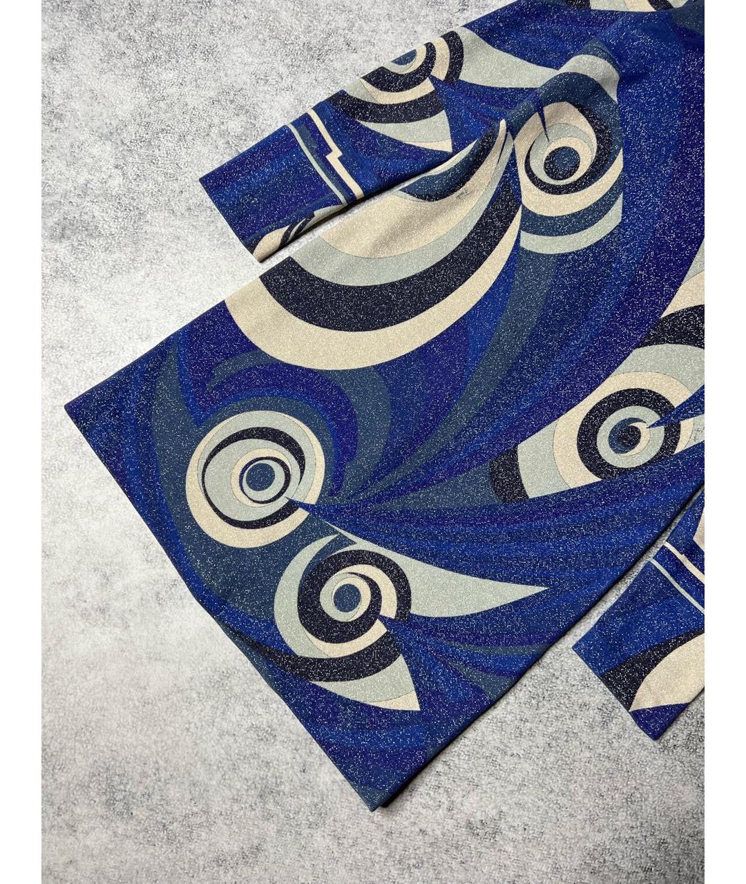 EMILIO PUCCI Синее хлопко-эластановое платье, фото 3