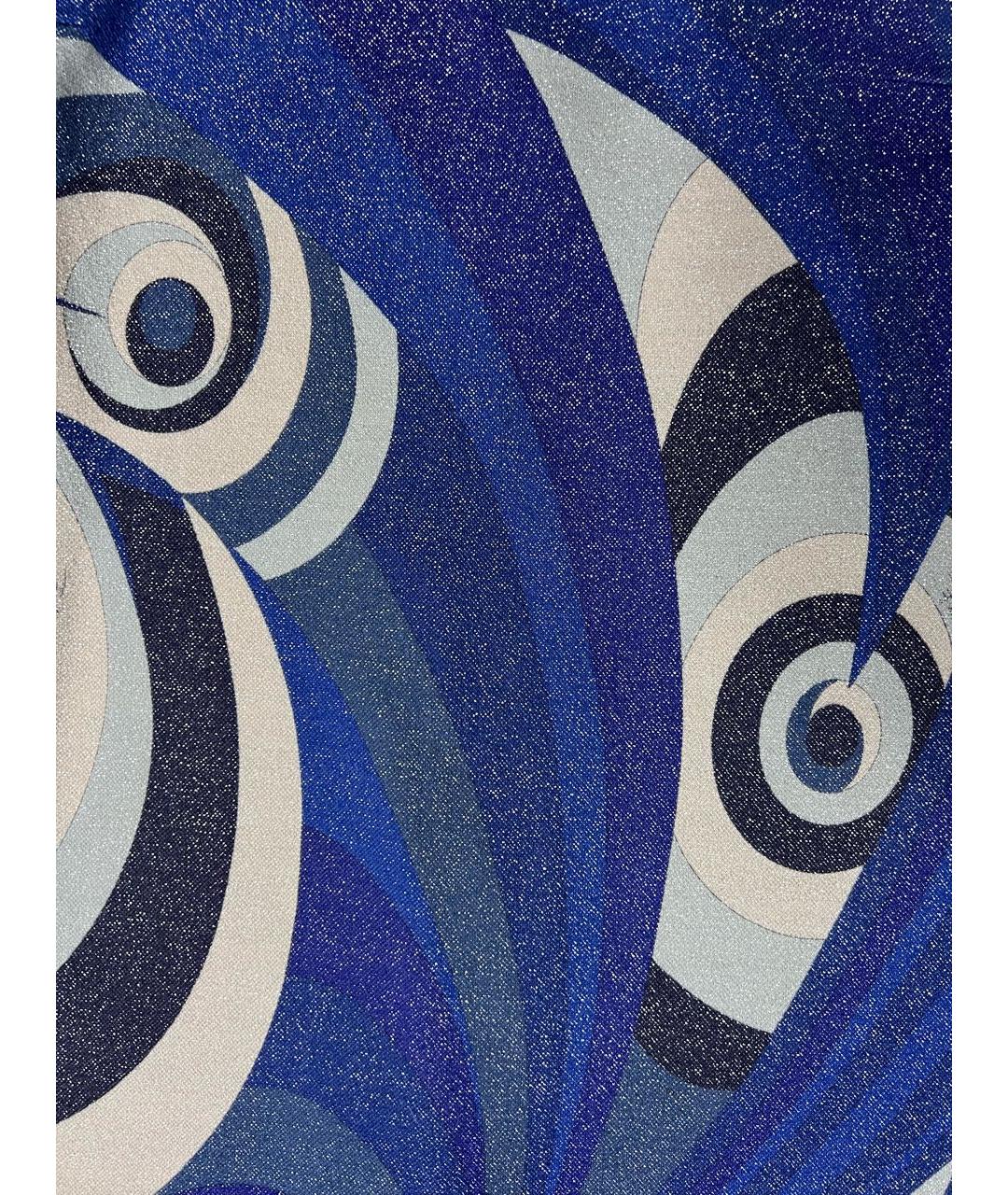 EMILIO PUCCI Синее хлопко-эластановое платье, фото 4