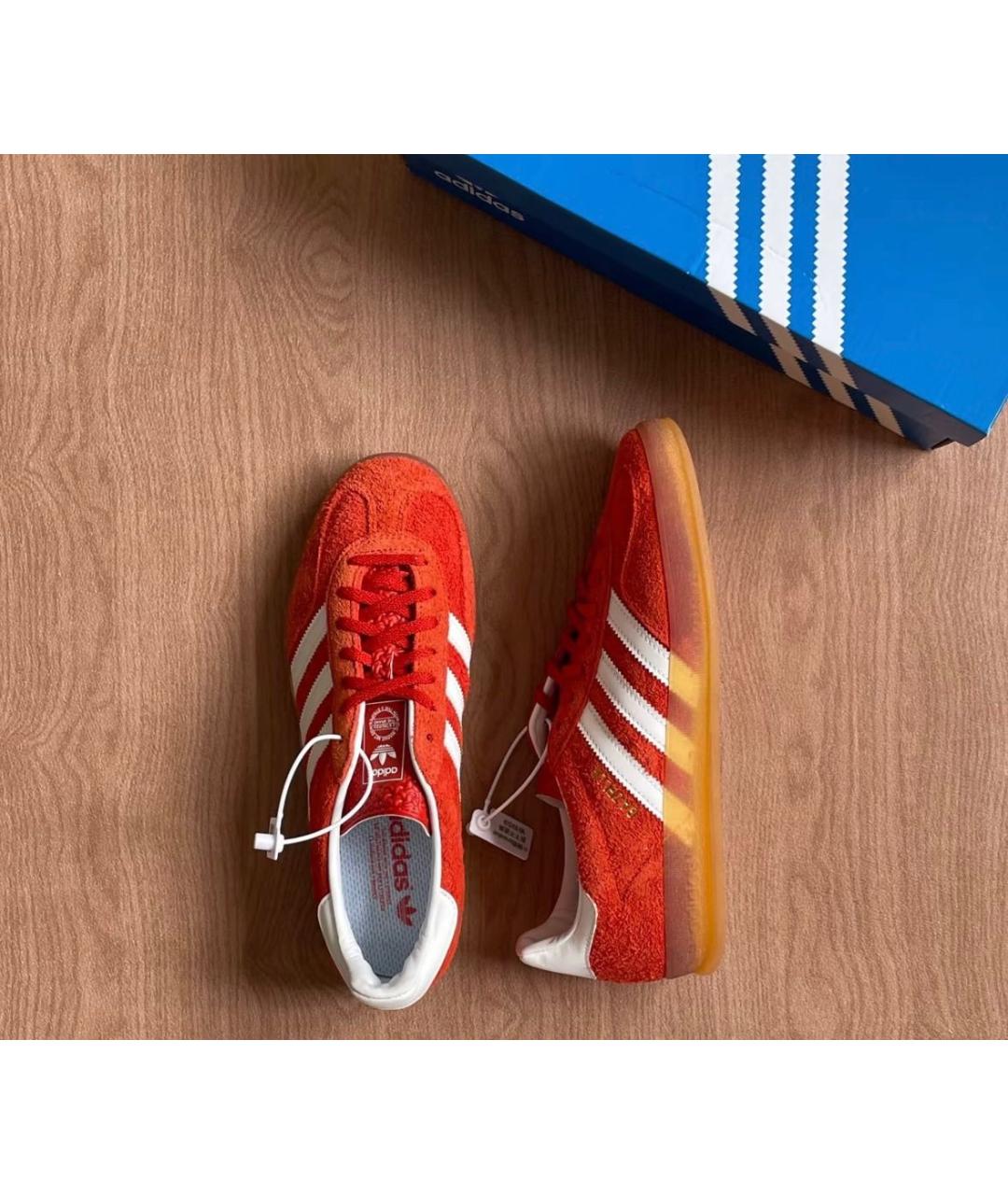 ADIDAS Красные замшевые кроссовки, фото 3