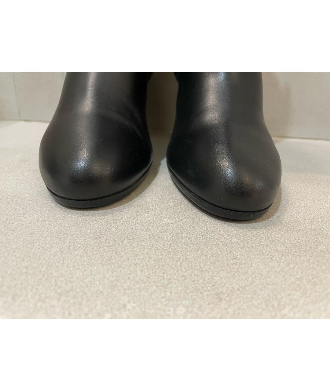 HERMES Черные кожаные ботильоны, фото 4