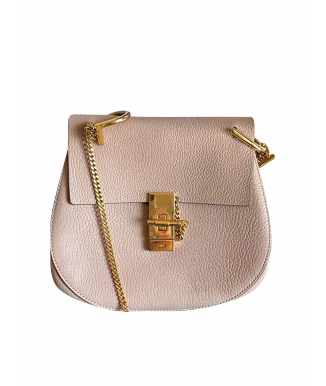 CHLOE Розовая кожаная сумка через плечо, фото 1