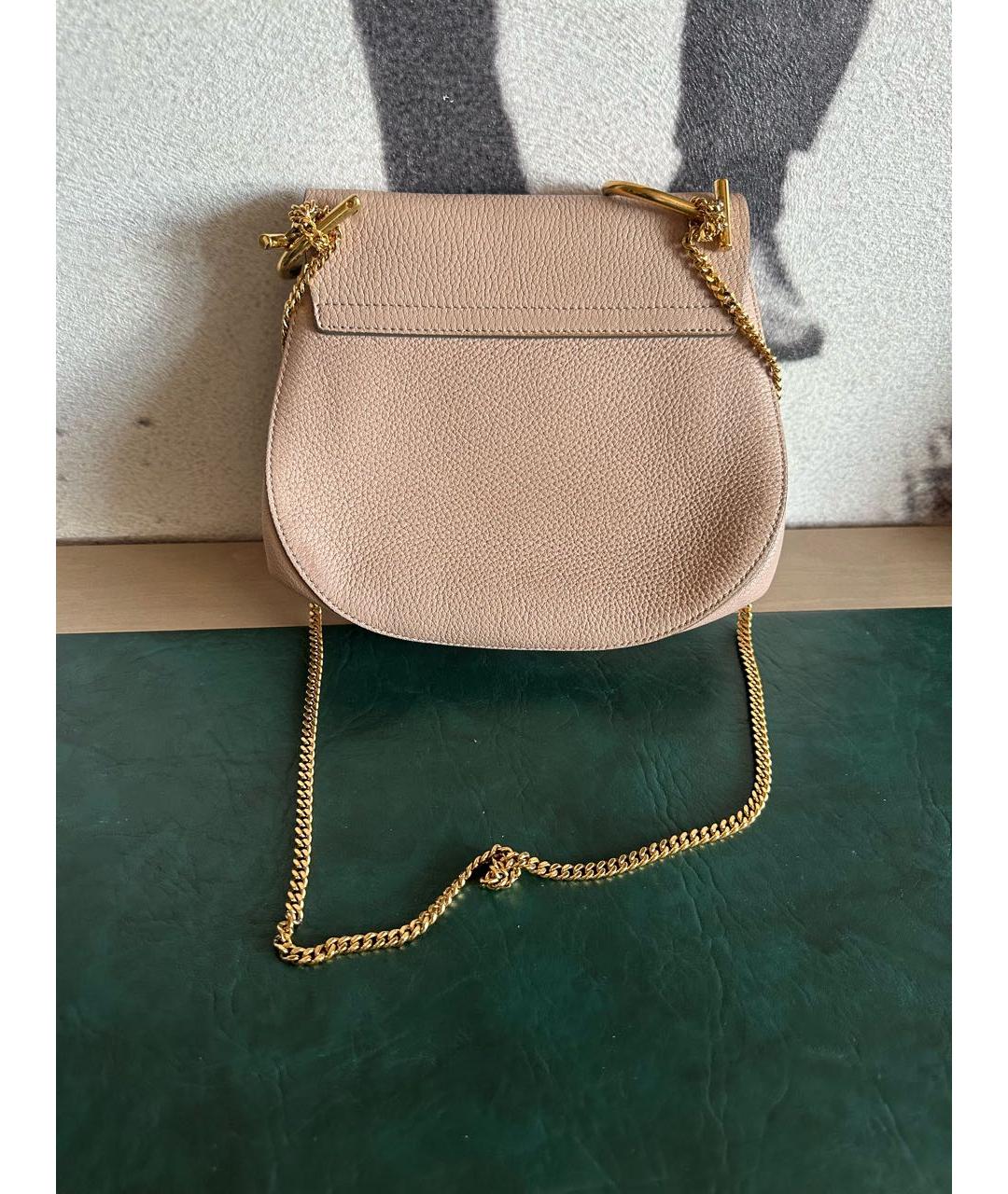 CHLOE Розовая кожаная сумка через плечо, фото 3