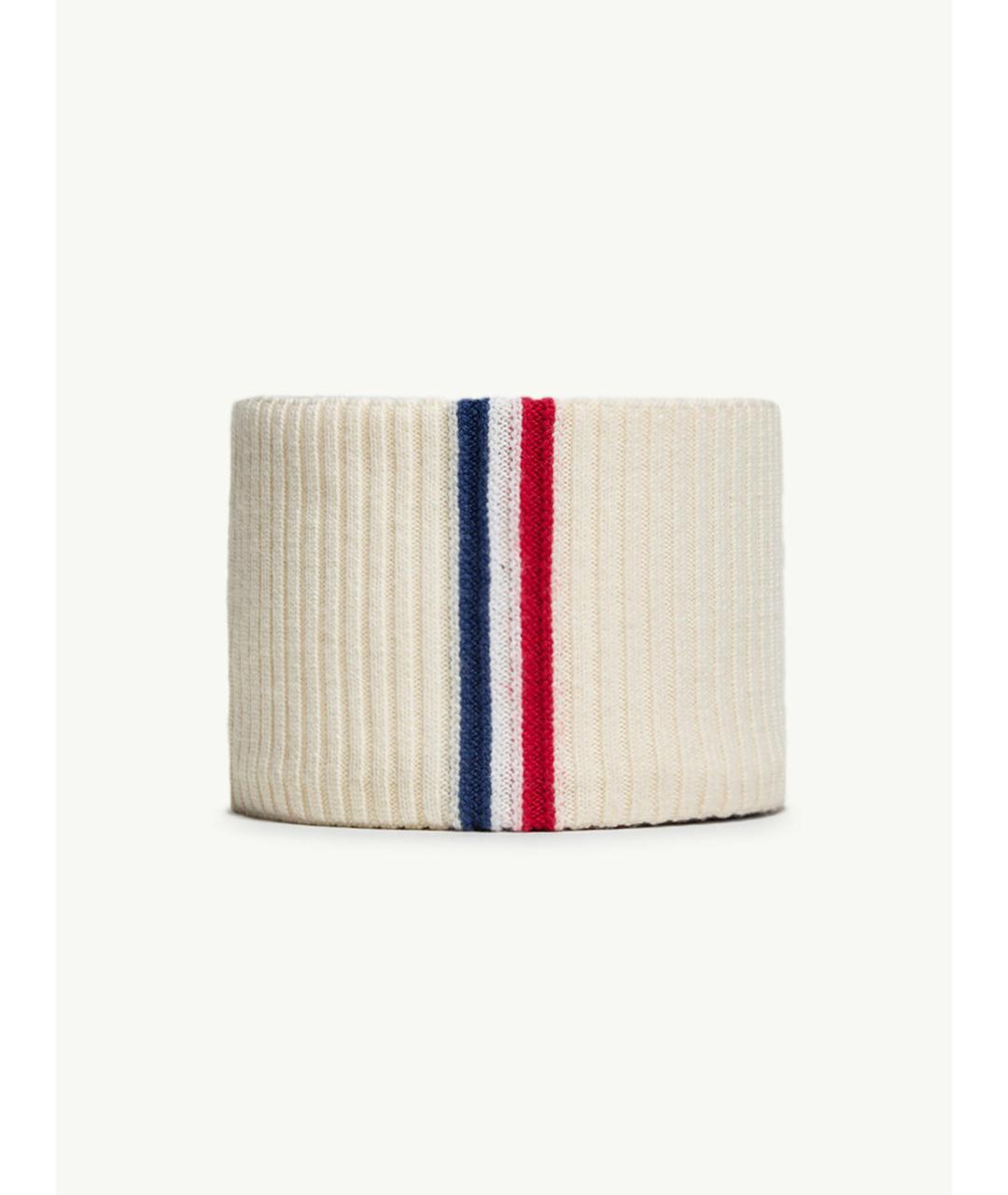 MONCLER Белая шерстяная повязка на голову, фото 4