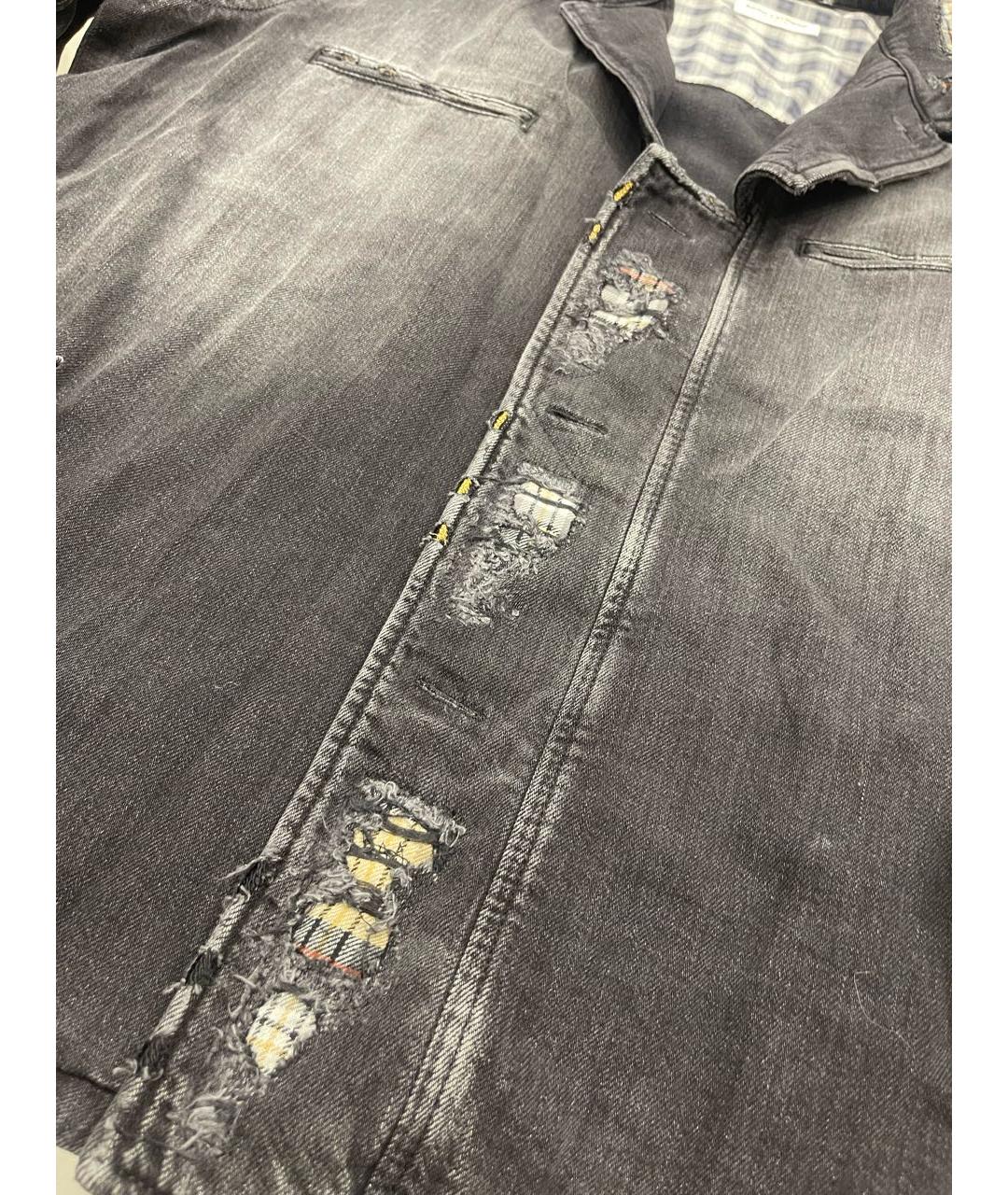 SAINT LAURENT Серая деним рубашка, фото 5