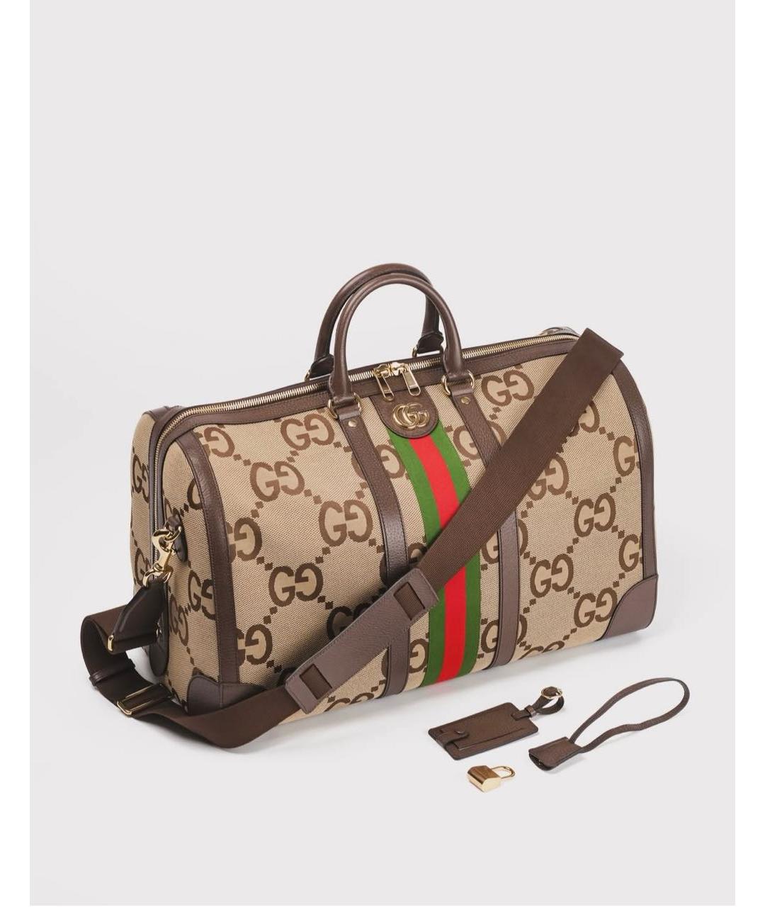 GUCCI Кожаная дорожная/спортивная сумка, фото 5