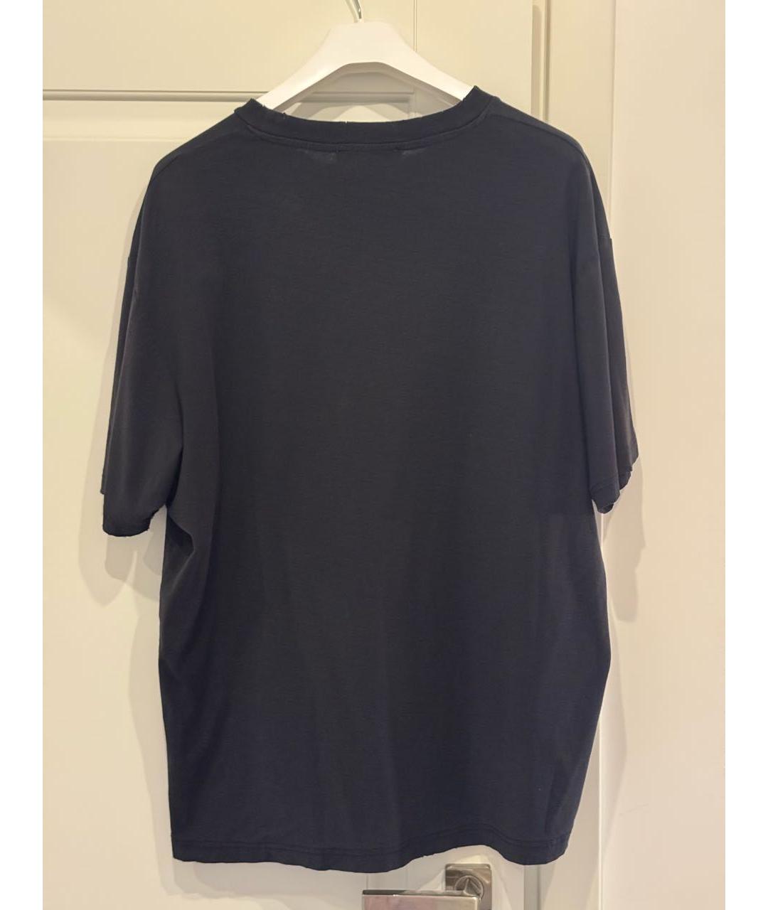 ACNE STUDIOS Черная хлопковая футболка, фото 2