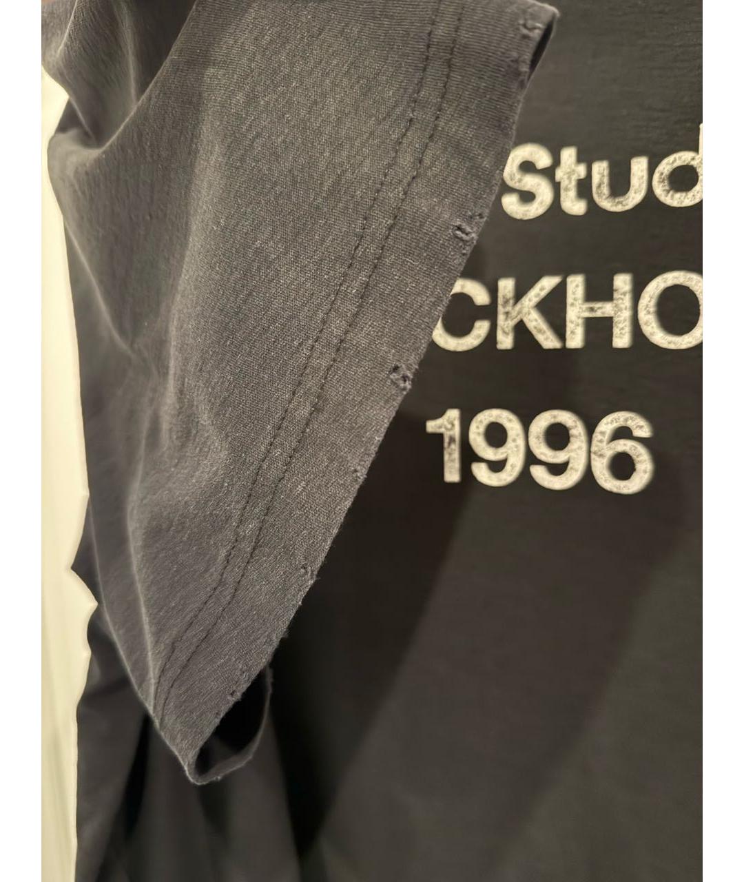 ACNE STUDIOS Черная хлопковая футболка, фото 5