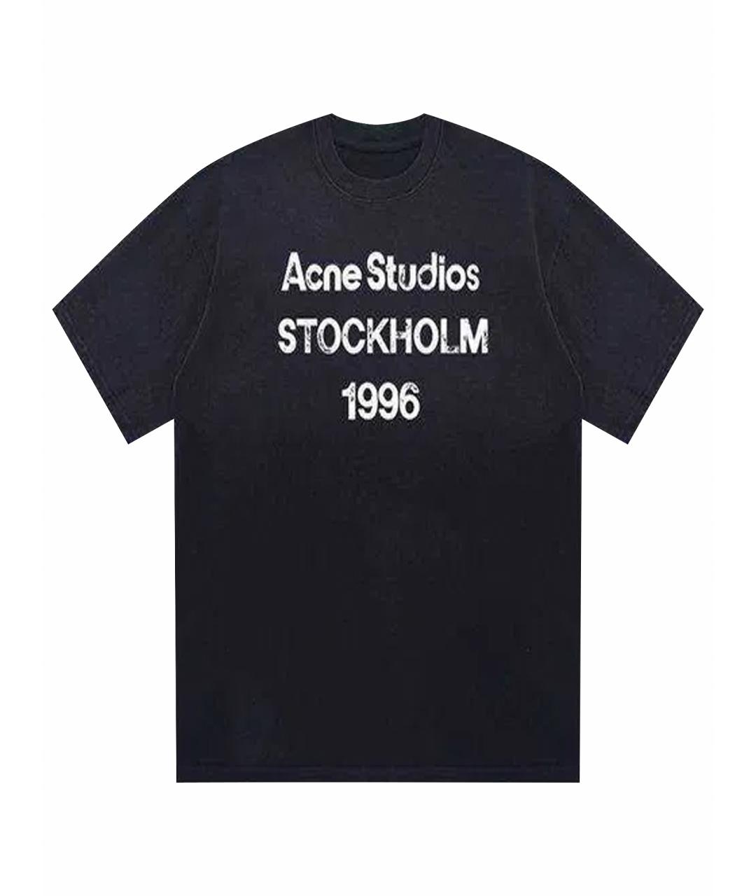 ACNE STUDIOS Черная хлопковая футболка, фото 1