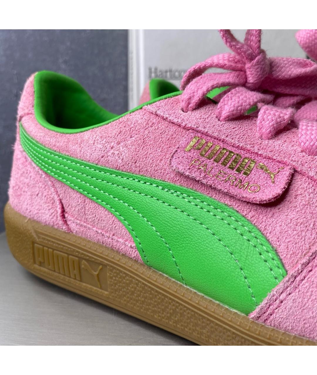 PUMA Розовые замшевые низкие кроссовки / кеды, фото 5