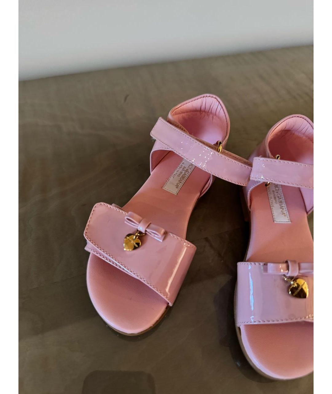 DOLCE&GABBANA Розовые балетки и туфли из лакированной кожи, фото 3