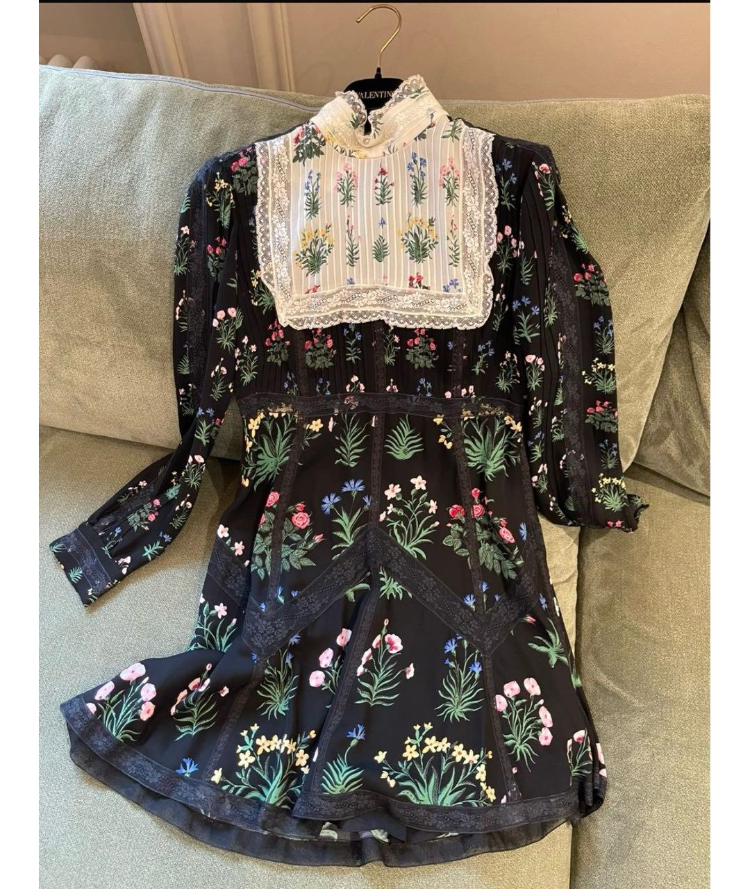 VALENTINO Черное шелковое коктейльное платье, фото 6