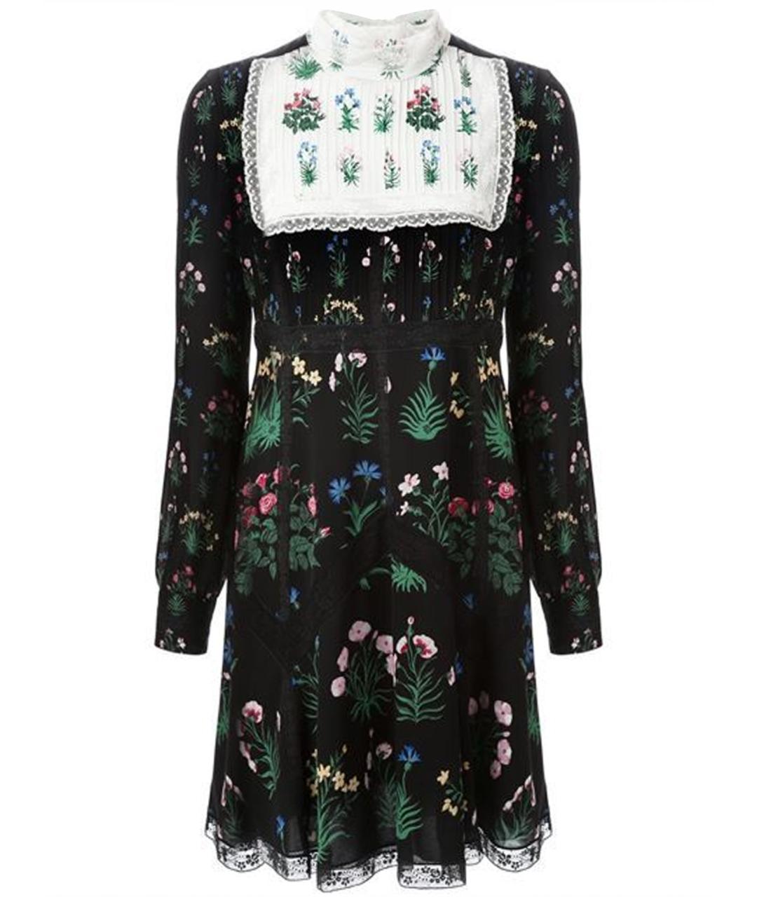 VALENTINO Черное шелковое коктейльное платье, фото 1
