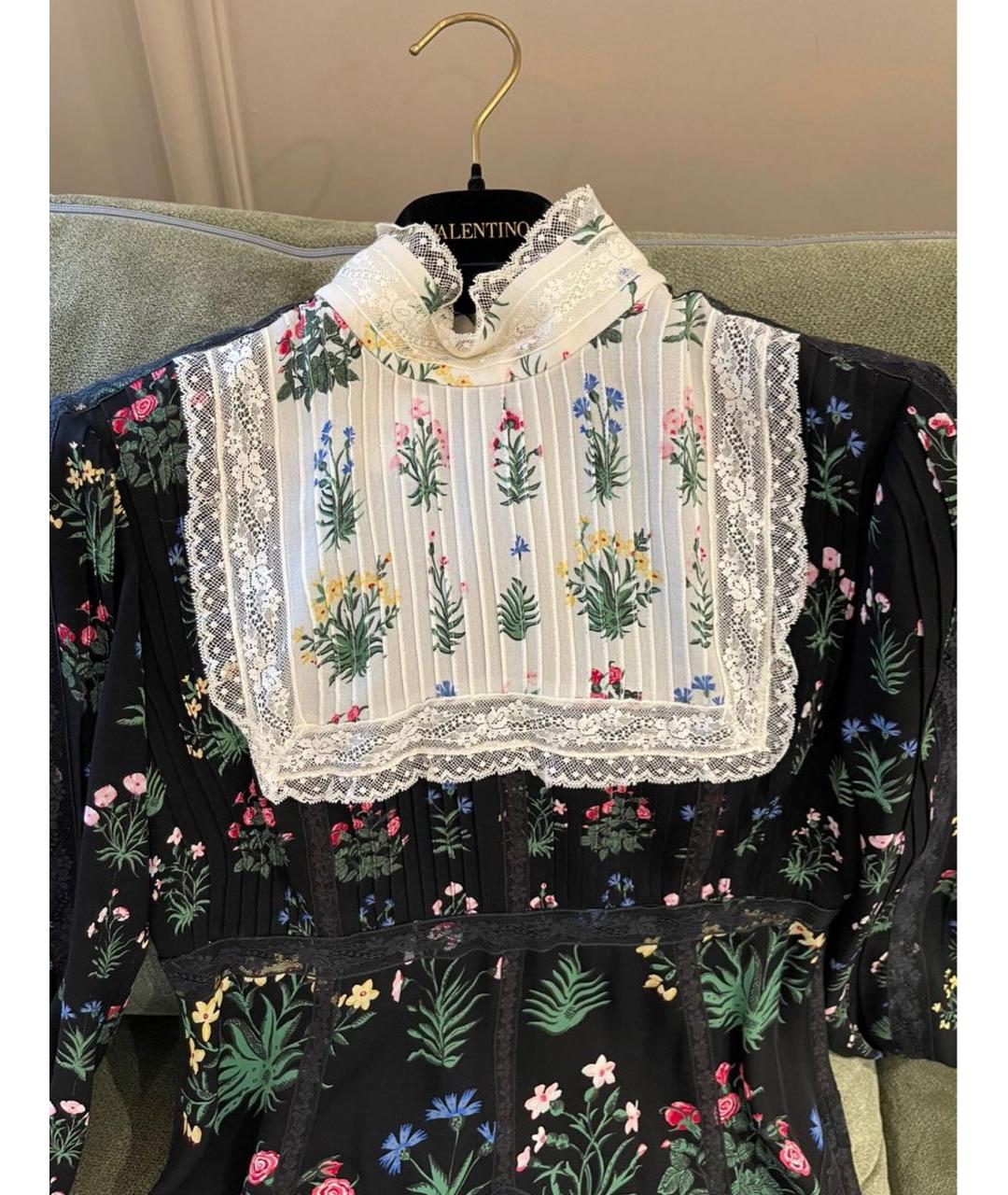 VALENTINO Черное шелковое коктейльное платье, фото 2