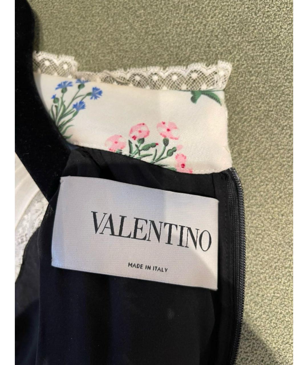 VALENTINO Черное шелковое коктейльное платье, фото 4