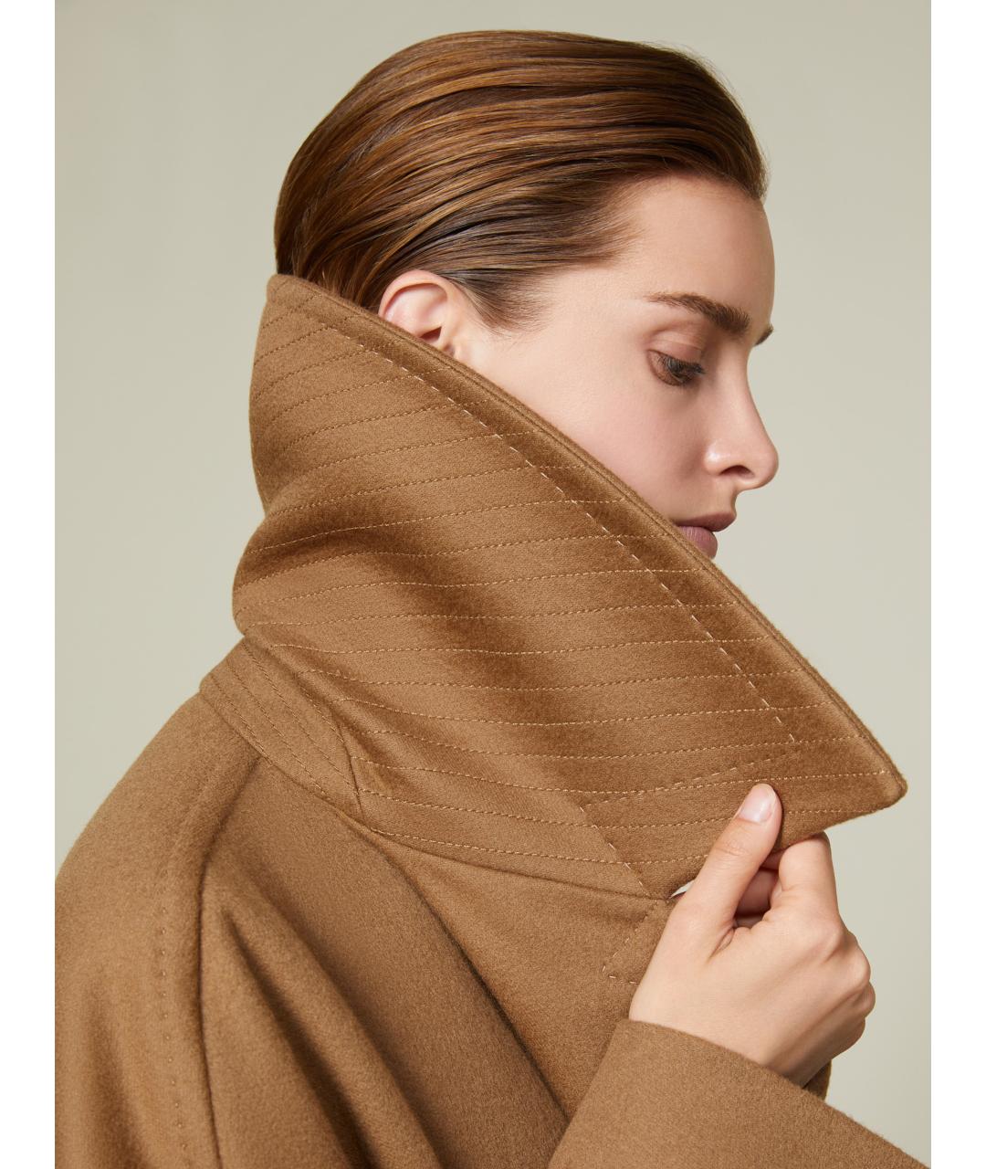 MAX MARA Коричневое кашемировое пальто, фото 6