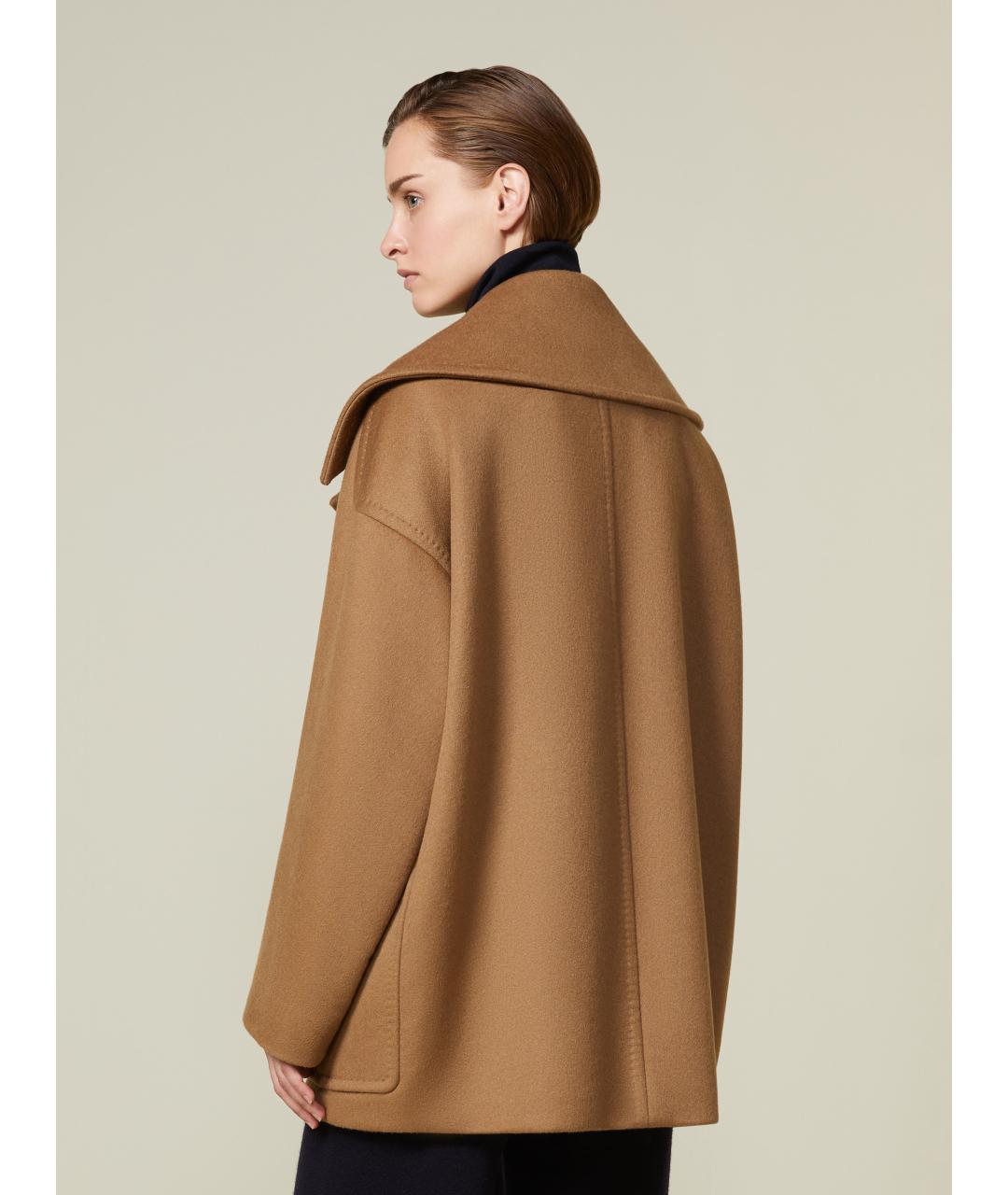 MAX MARA Коричневое кашемировое пальто, фото 4