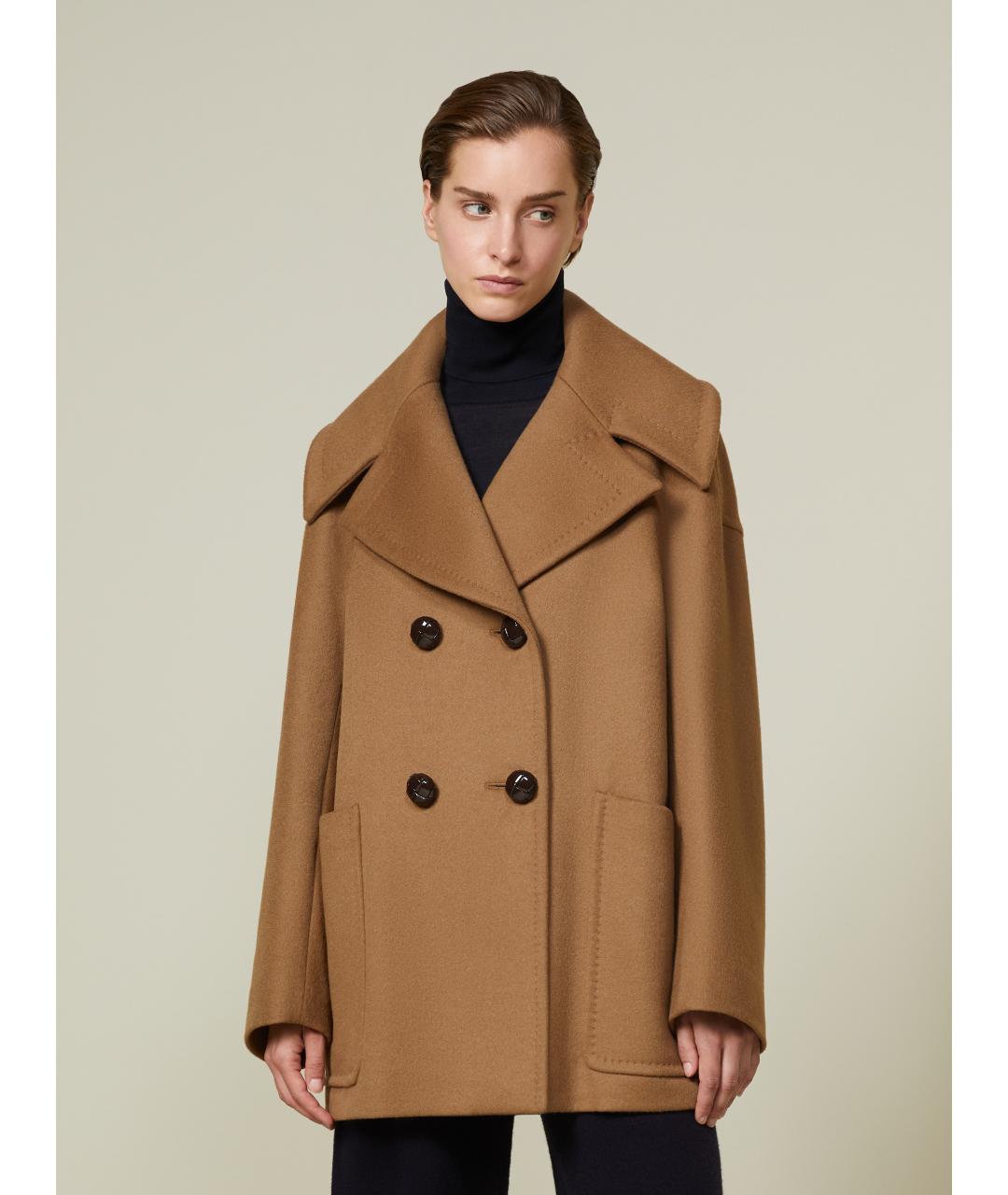 MAX MARA Коричневое кашемировое пальто, фото 3