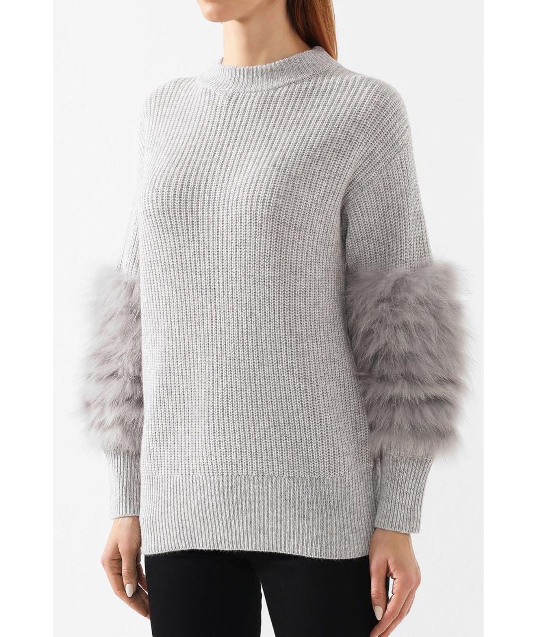 'S MAX MARA Серый кашемировый джемпер / свитер, фото 2